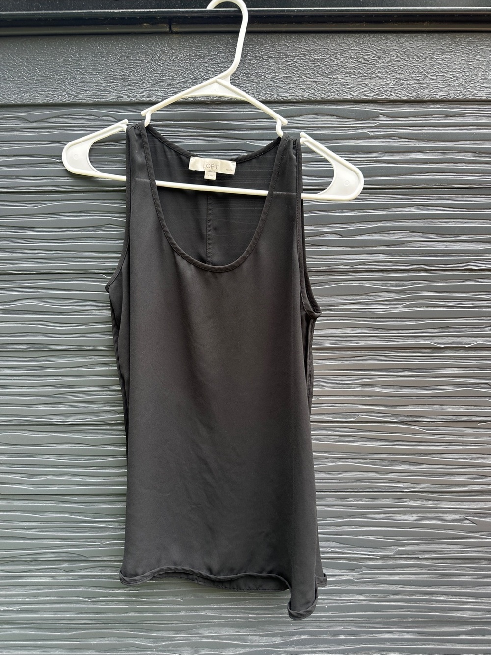 LOFT Petite Black Sleeveless Shell Tank Blouse Size SP